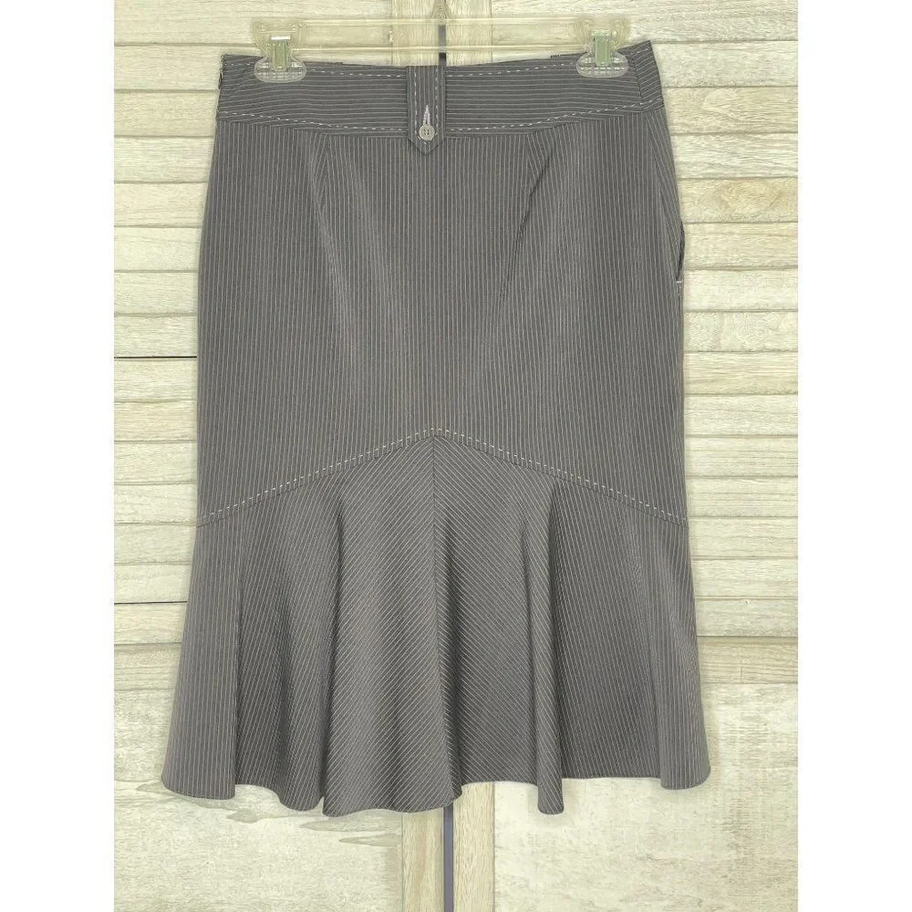 MONTON Grey Pinstripe Skirt Size 4